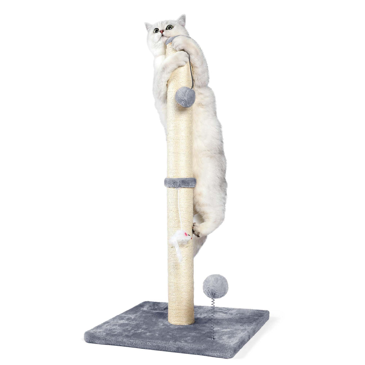 ANWA 32" Tall Sisal Cat Scratching Posts Tree for Indoor Cats Adults, Pink