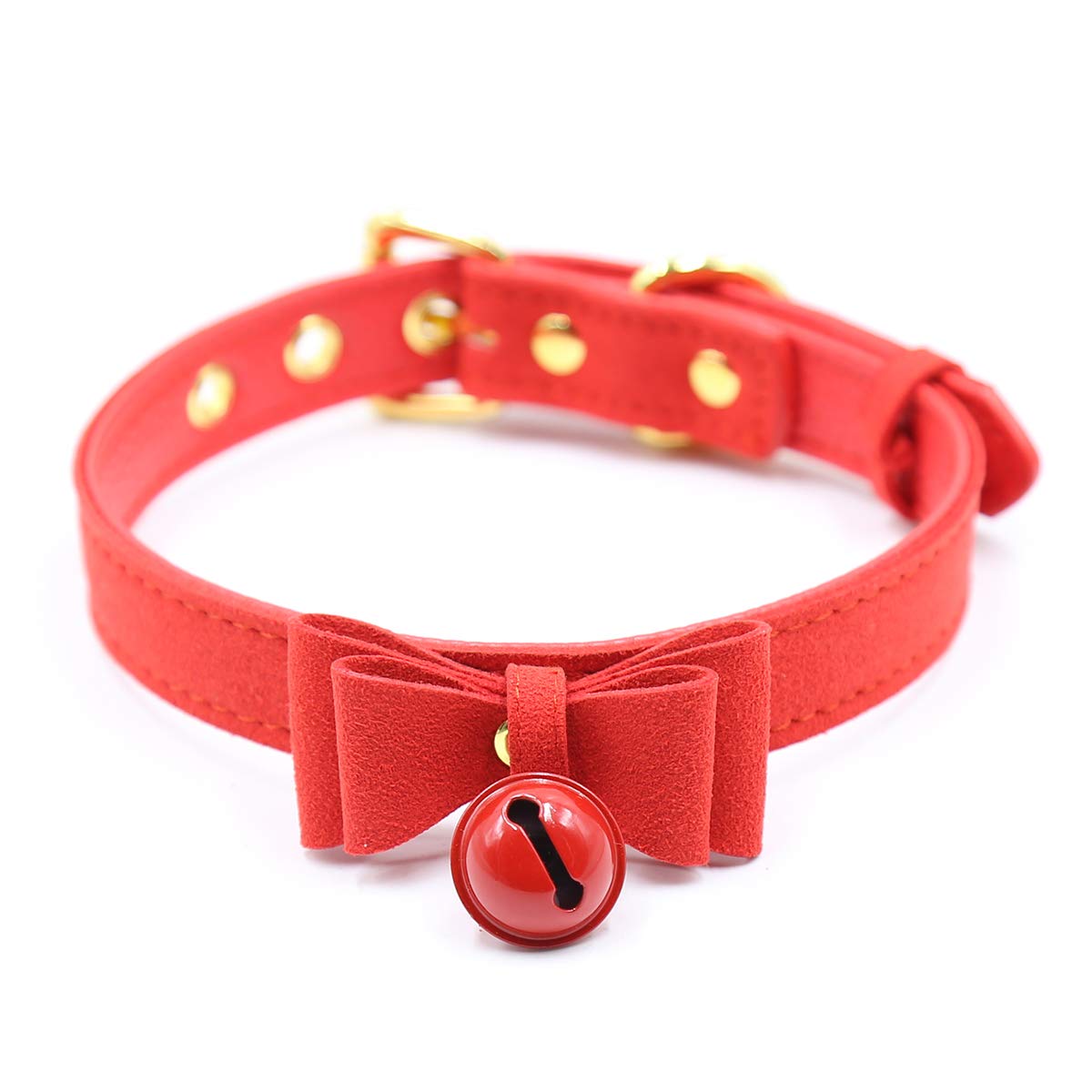 Bell Choker Collar Necklace Lolita Bow Collar Cat Kitty Velvet Necklace