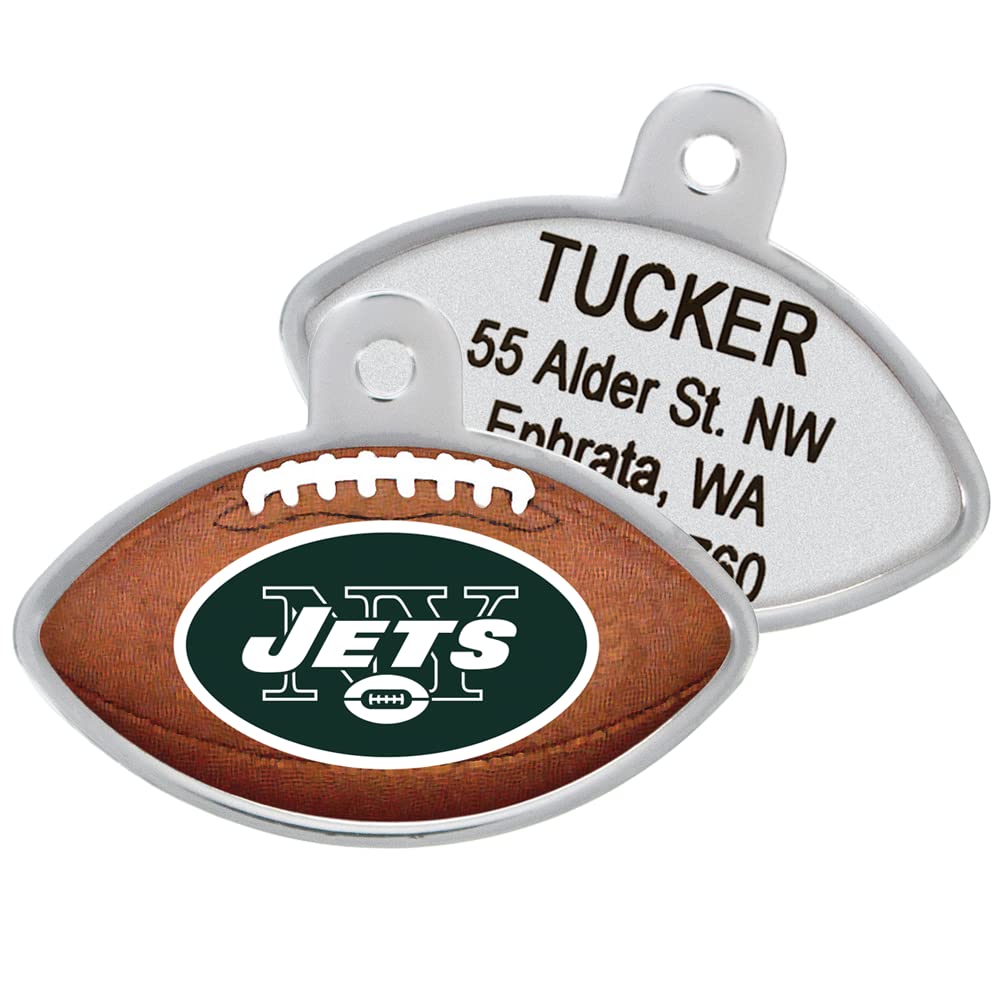 GoTags Personaized NFL Dog Tags, Kansas City Chiefs, Football Shape Custom Engraved Pet ID Tags