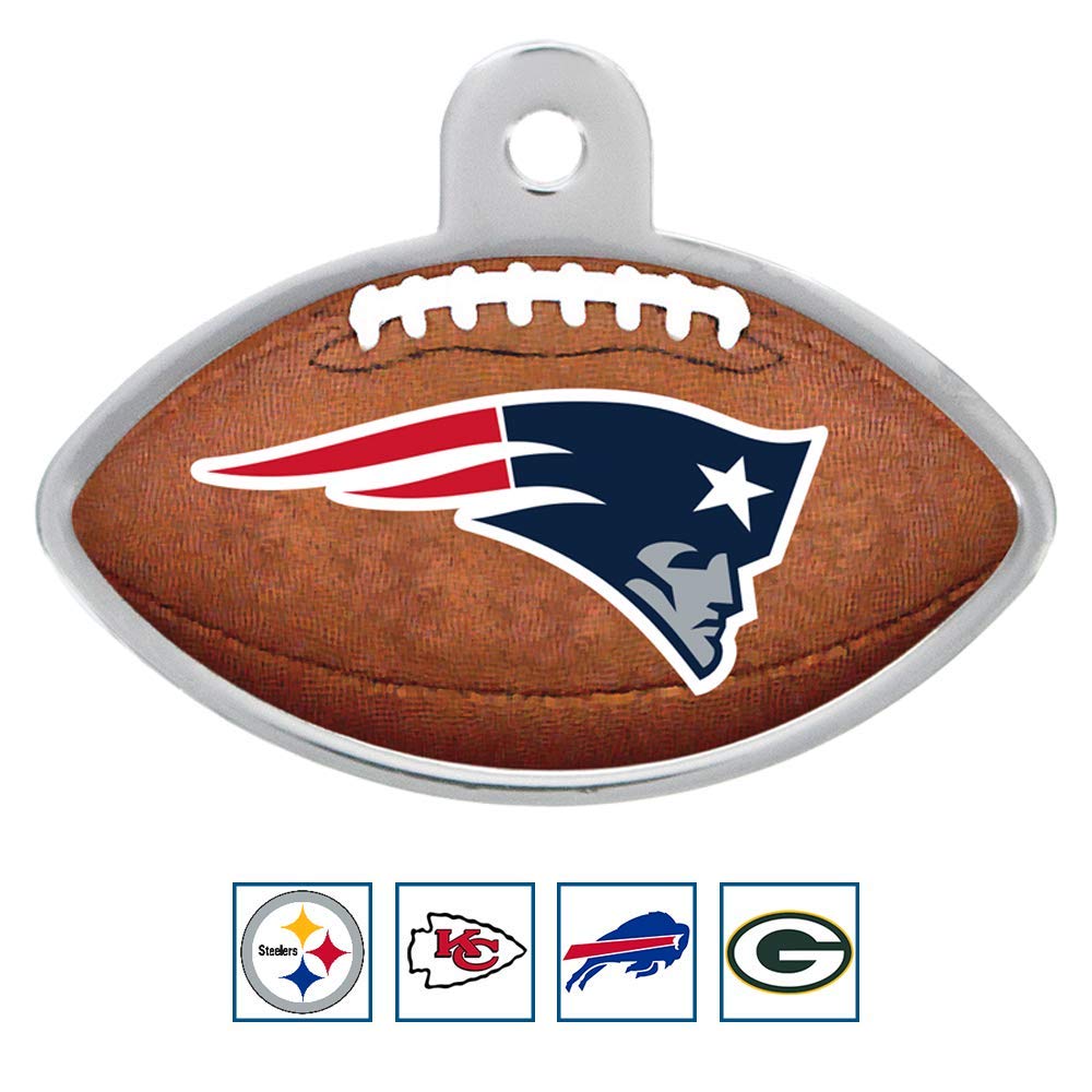 GoTags Personaized NFL Dog Tags, Kansas City Chiefs, Football Shape Custom Engraved Pet ID Tags