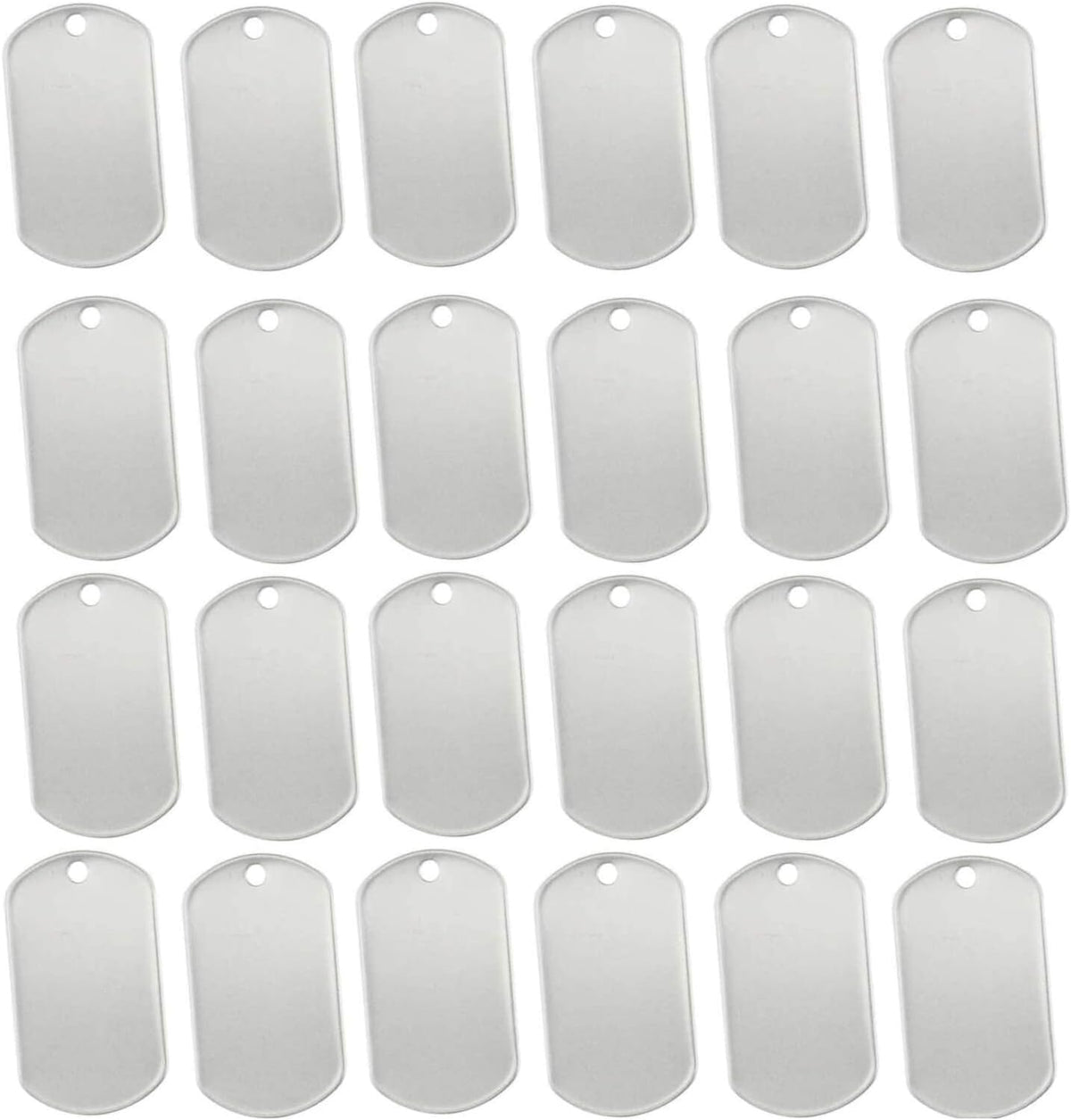 Orgrimmar 100PCS Dog Tag Shiny Stainless Steel Military spec Engraved-Blank