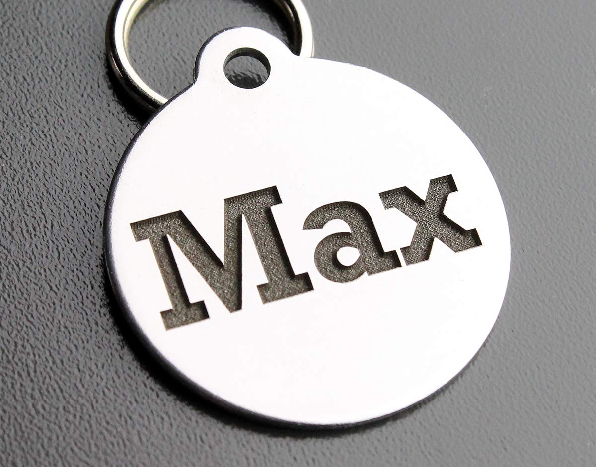 DEEP Engraved Custom Stainless Steel Pet ID Tags Bone