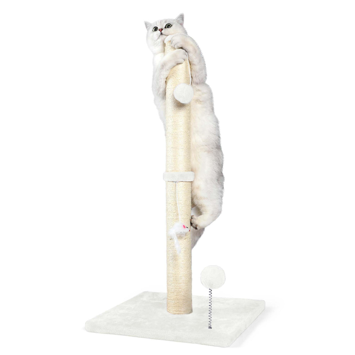 ANWA 32" Tall Sisal Cat Scratching Posts Tree for Indoor Cats Adults, Gray
