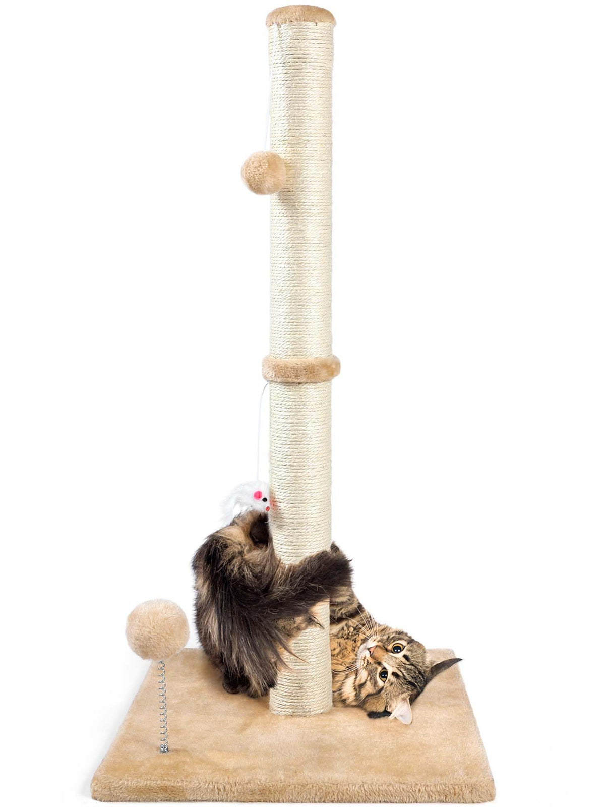 ANWA 32" Tall Sisal Cat Scratching Posts Tree for Indoor Cats Adults, Pink