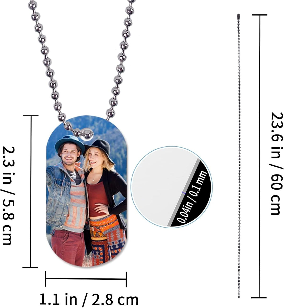 45pcs Sublimation Blank Dog Tag Aluminum White Sublimation Stamping Tag Pendants Double Sided Blank Stamping Metal Tags, Personalized Pets Tags Oval