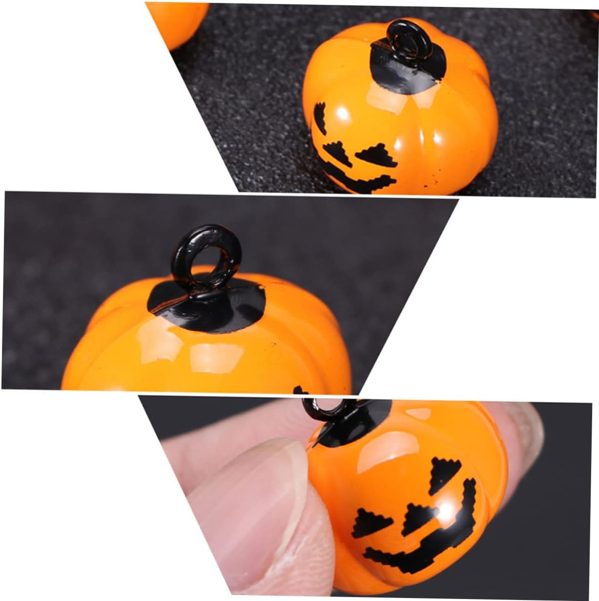 ORFOFE Pumpkin Collar Bells for Pets 5 Pieces Small Copper Halloween Pendant Jingle Charm for Dog Collars Accessories
