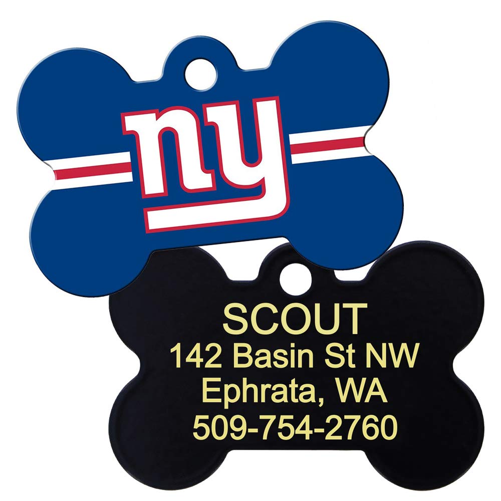 GoTags Personalized Pittsburgh Steelers Dog Tag, Brass Metal Bone Pet ID