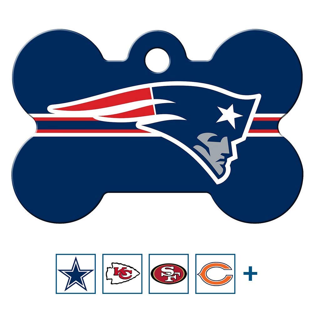 GoTags Personalized Pittsburgh Steelers Dog Tag, Brass Metal Bone Pet ID