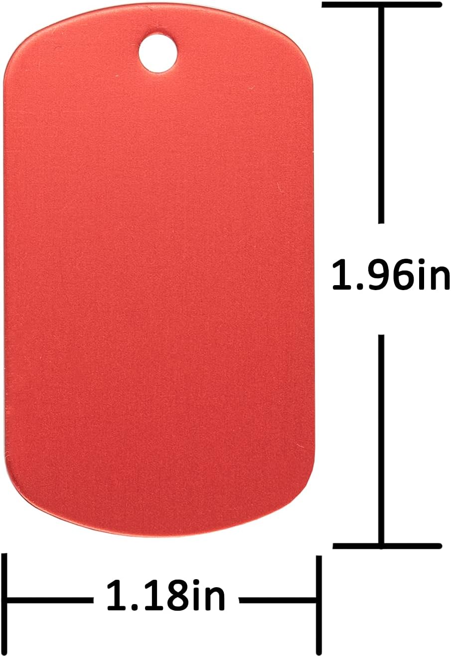 Aluminum Blank Tags Stamping Blanks 25 Pack (Red)