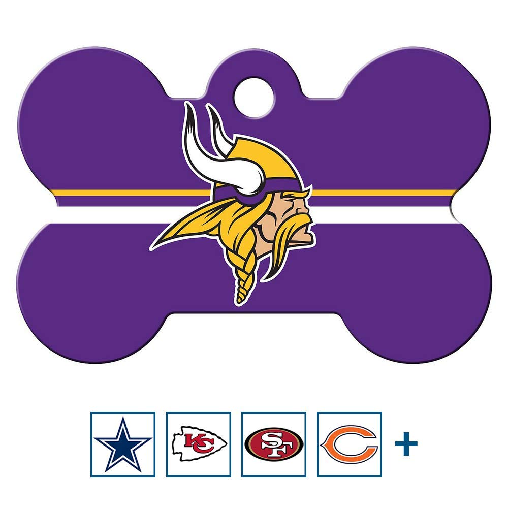 GoTags Personalized Pittsburgh Steelers Dog Tag, Brass Metal Bone Pet ID