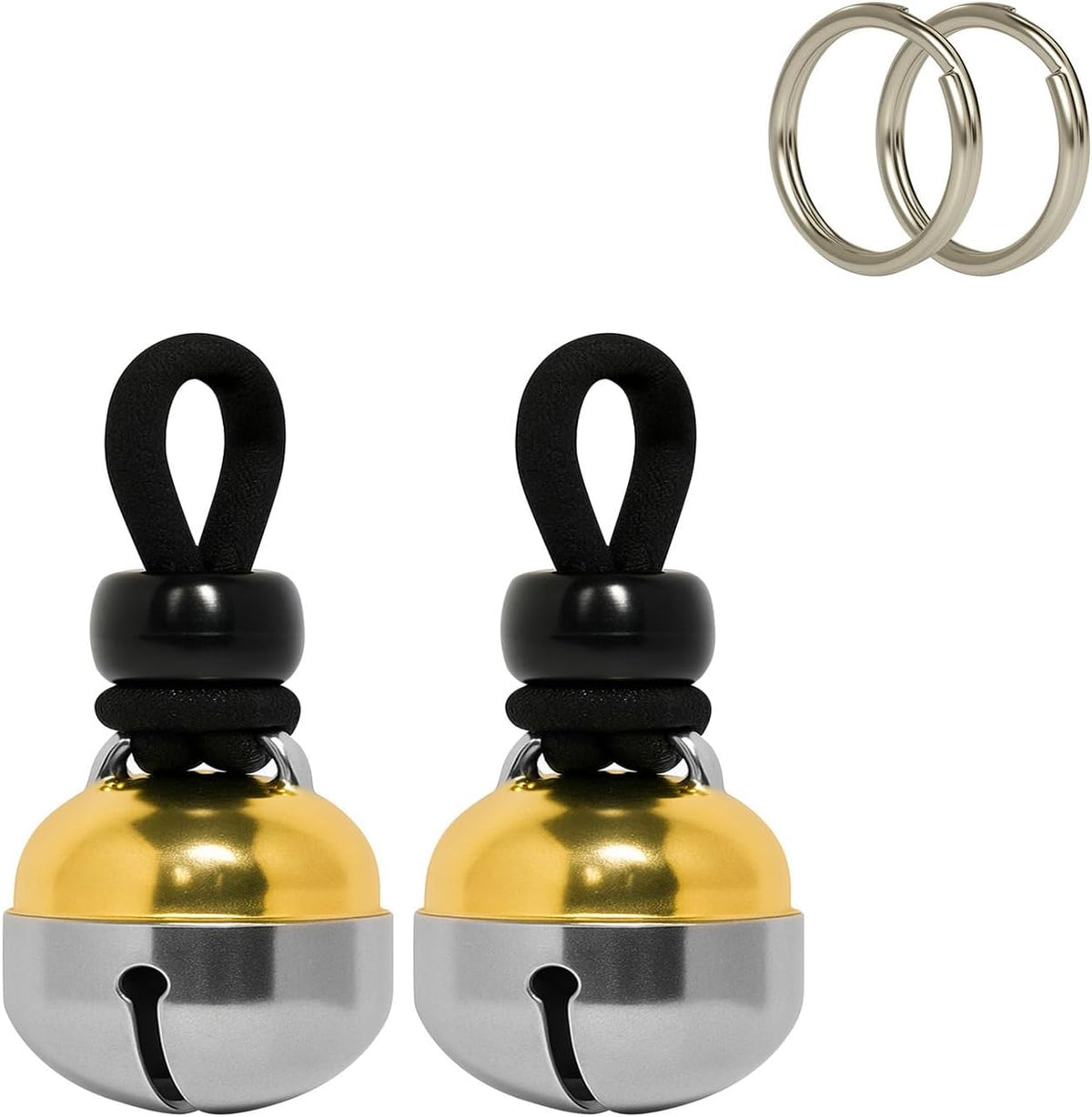 Noble Bells Handmade in USA, Extra Loud Pet Collar Bell, Extra Small Pair