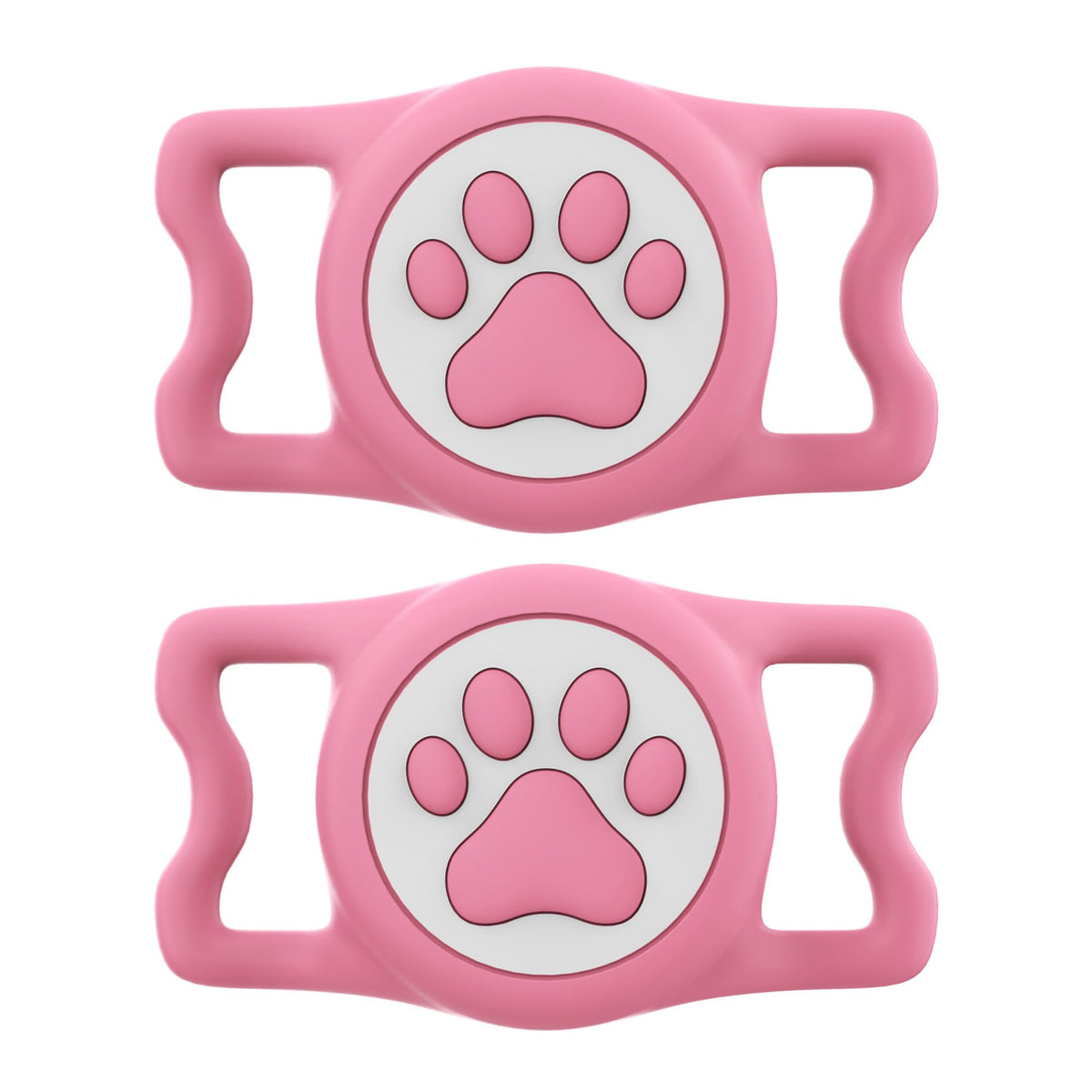 IP68 Waterproof for AirTag Dog Collar Holder, Silicone Dog Air tag Holder for Apple AirTag (Blue&Purple)
