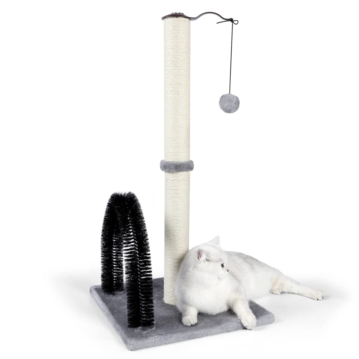 ANWA 32" Tall Sisal Cat Scratching Posts Tree for Indoor Cats Adults, Gray
