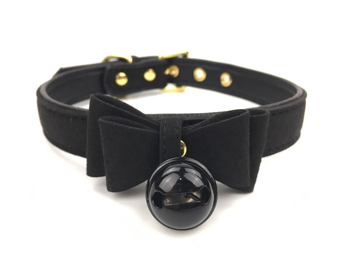 Bell Choker Collar Necklace Lolita Bow Collar Cat Kitty Velvet Necklace