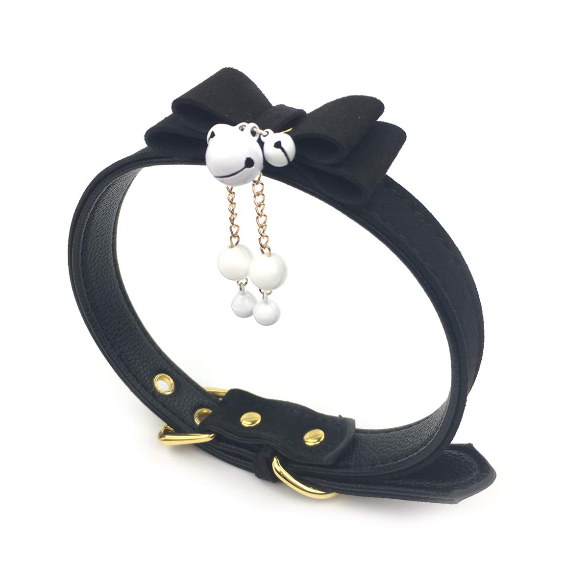 Bell Choker Collar Necklace Lolita Bow Collar Cat Kitty Velvet Necklace