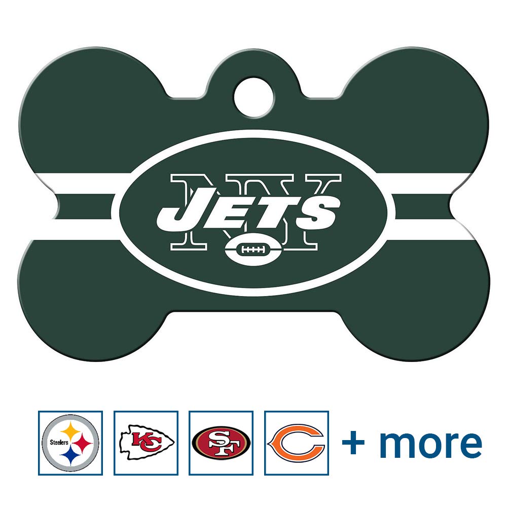 GoTags Personalized Pittsburgh Steelers Dog Tag, Brass Metal Bone Pet ID