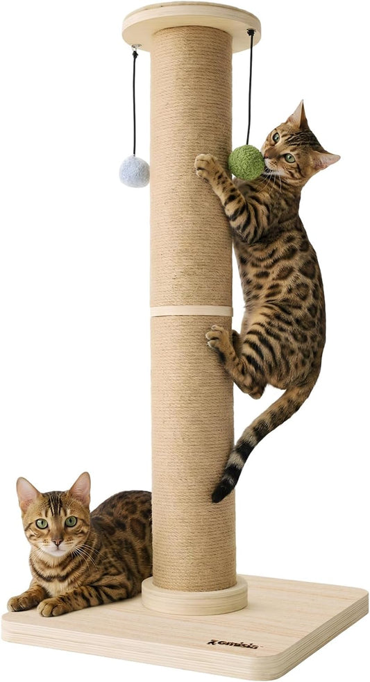 ZOMISIA 35'' Tall Cat Scratching Post for Indoor Cats Adults