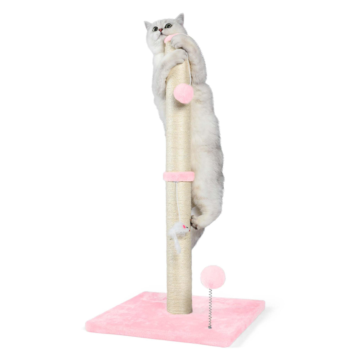 ANWA 32" Tall Sisal Cat Scratching Posts Tree for Indoor Cats Adults, Gray