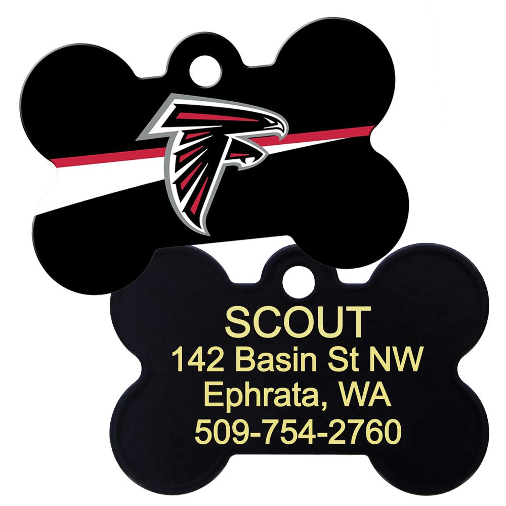 GoTags Personalized Pittsburgh Steelers Dog Tag, Brass Metal Bone Pet ID
