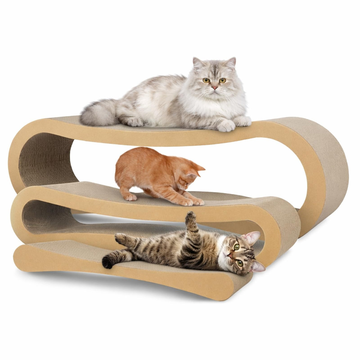 Simple Deluxe Cat Scratcher, 2 in 1 Cat Scratching Board, Cat Cardboard, Scratch Lounger, Large, 27.56 x9.45 x8.86 inch