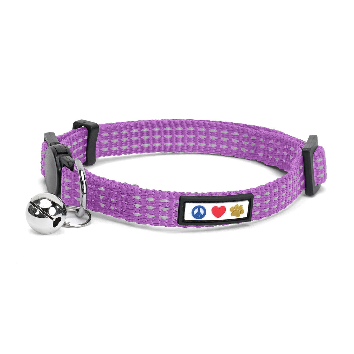 Pawtitas Reflective Red Cat Collar with Safety Buckle and Removable Bell for Kitten and Cats