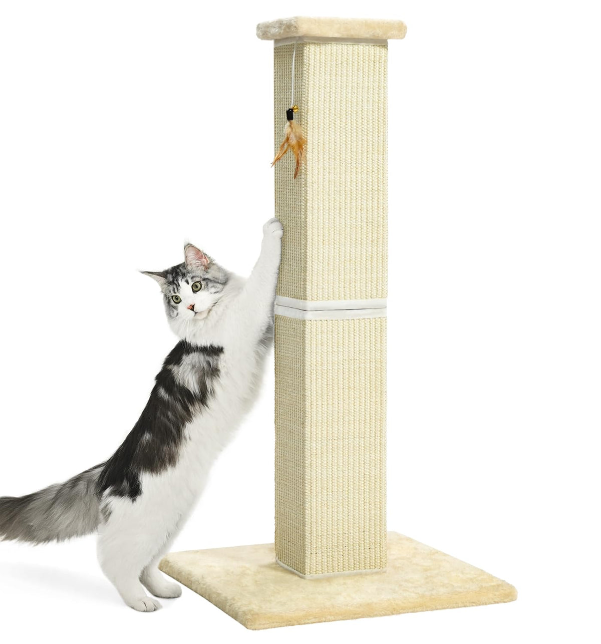 Made4Pets Cat Scratching Post for Indoor Cats, Carpet Cat Scratcher, 32"