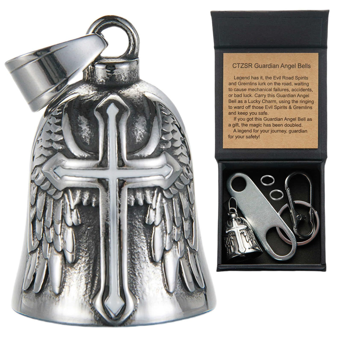 Motorcycle Bell Guardian Angel Gremlin Lucky Charm Gift For Riders