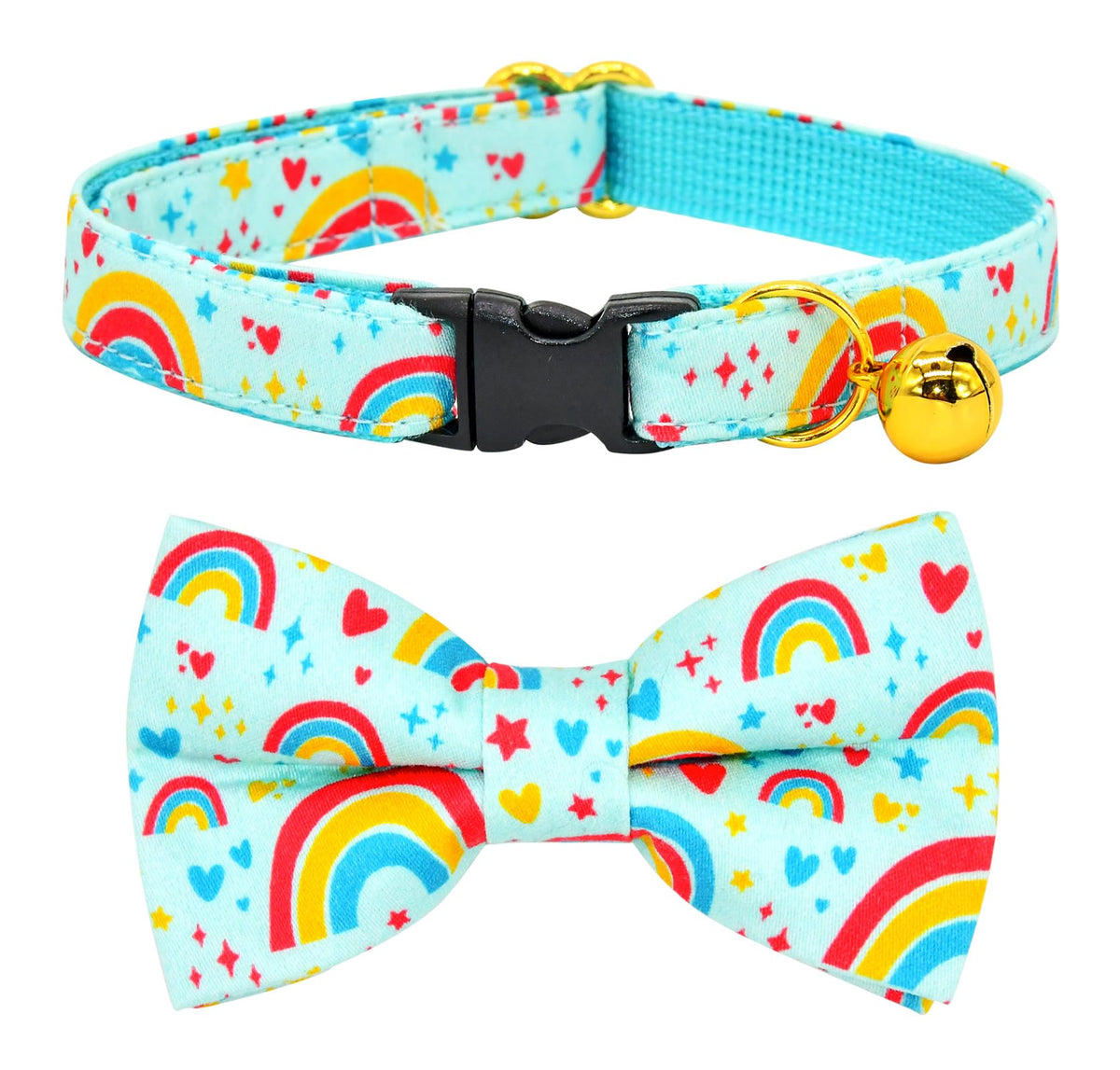 Cheese Cat Bow Tie Collar, Blue & Yellow Cheese Pattern, Wedding/Birthday/Festivals Cat Collar, Quick Release Safety Breakaway Collar