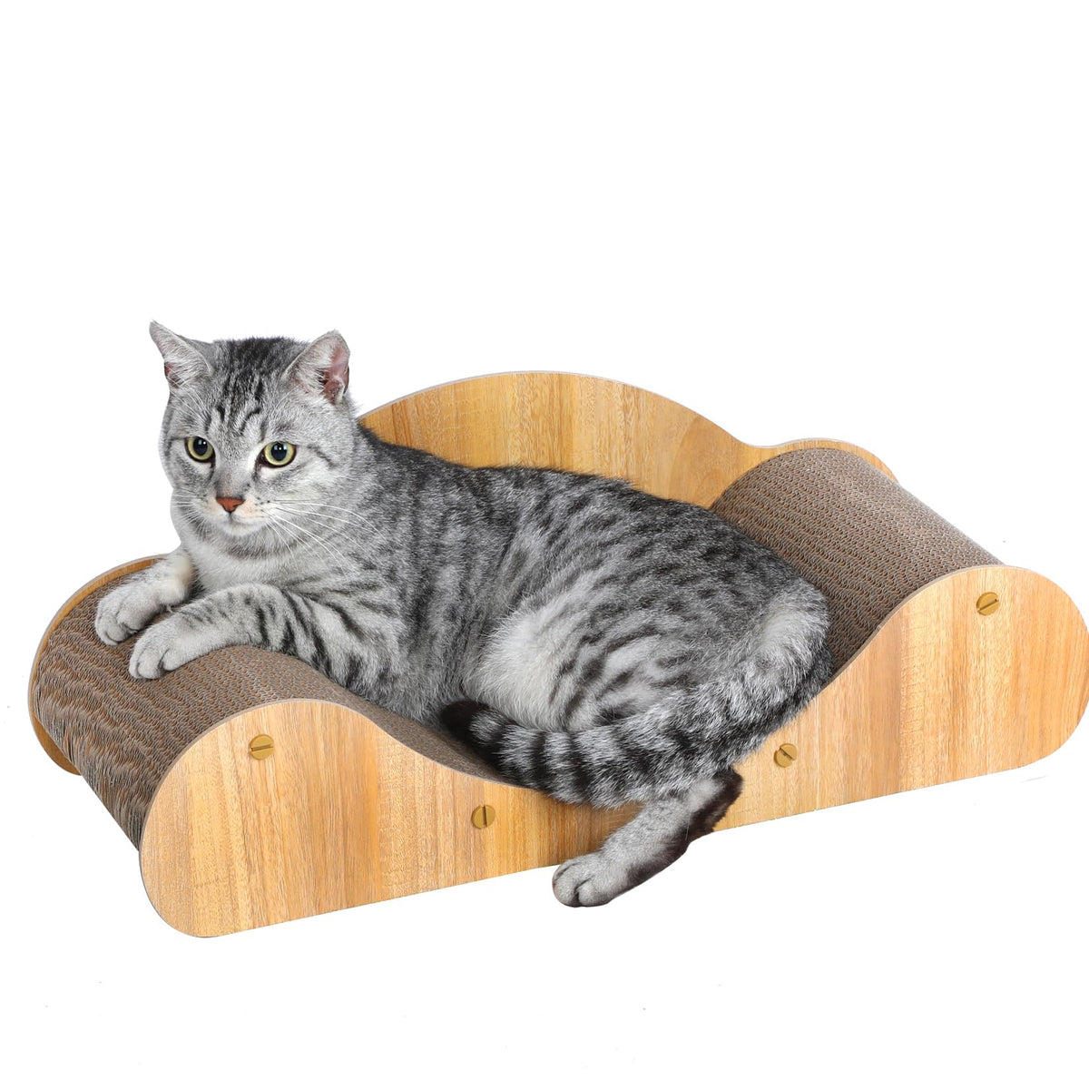 Simple Deluxe Cat Scratcher, 2 in 1 Cat Scratching Board, Cat Cardboard, Scratch Lounger, Large, 27.56 x9.45 x8.86 inch