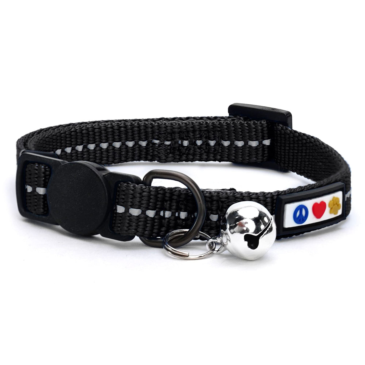 Pawtitas Reflective Red Cat Collar with Safety Buckle and Removable Bell for Kitten and Cats