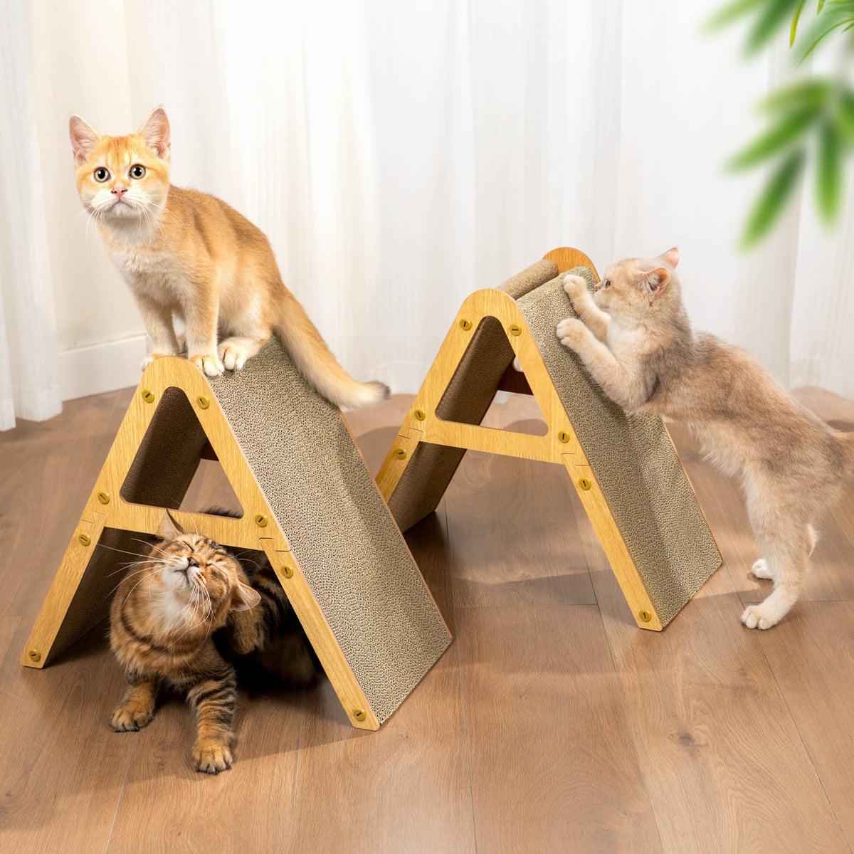 Conlun Vertical Cat Scratcher | A-Frame Scratching Pad for Kittens | Small