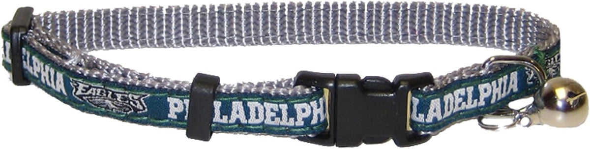 Pets First COLLAR for CATS - NFL PHILADELPHIA EAGLES CAT COLLAR. - Strong & Adjustable FOOTBALL Cat Collars with Metal Jingle Bell