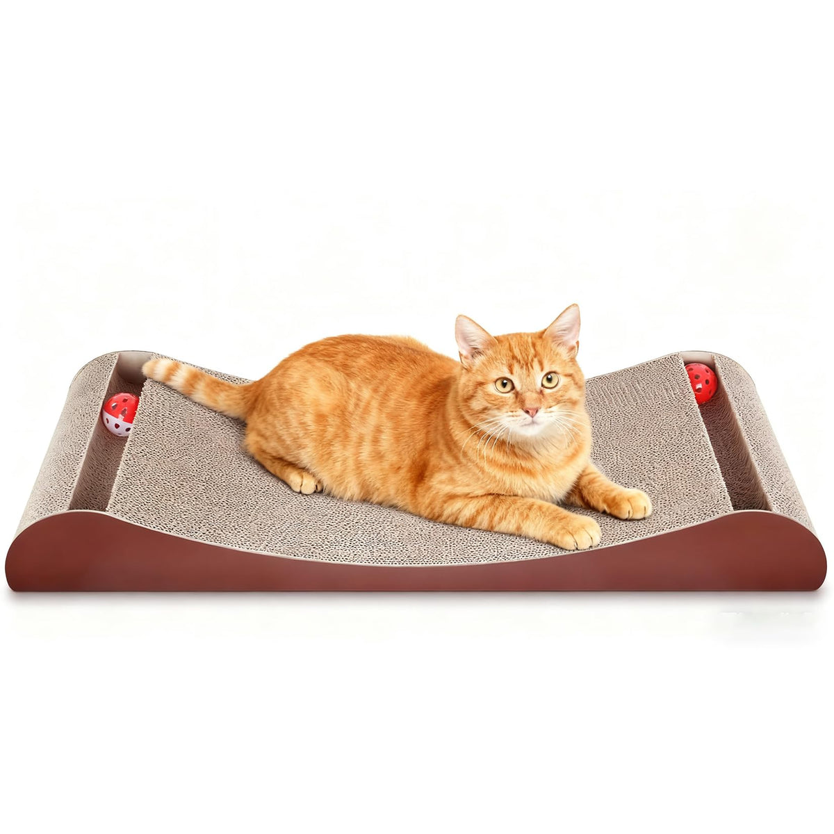 Simple Deluxe Cat Scratcher, 2 in 1 Cat Scratching Board, Cat Cardboard, Scratch Lounger, Large, 27.56 x9.45 x8.86 inch