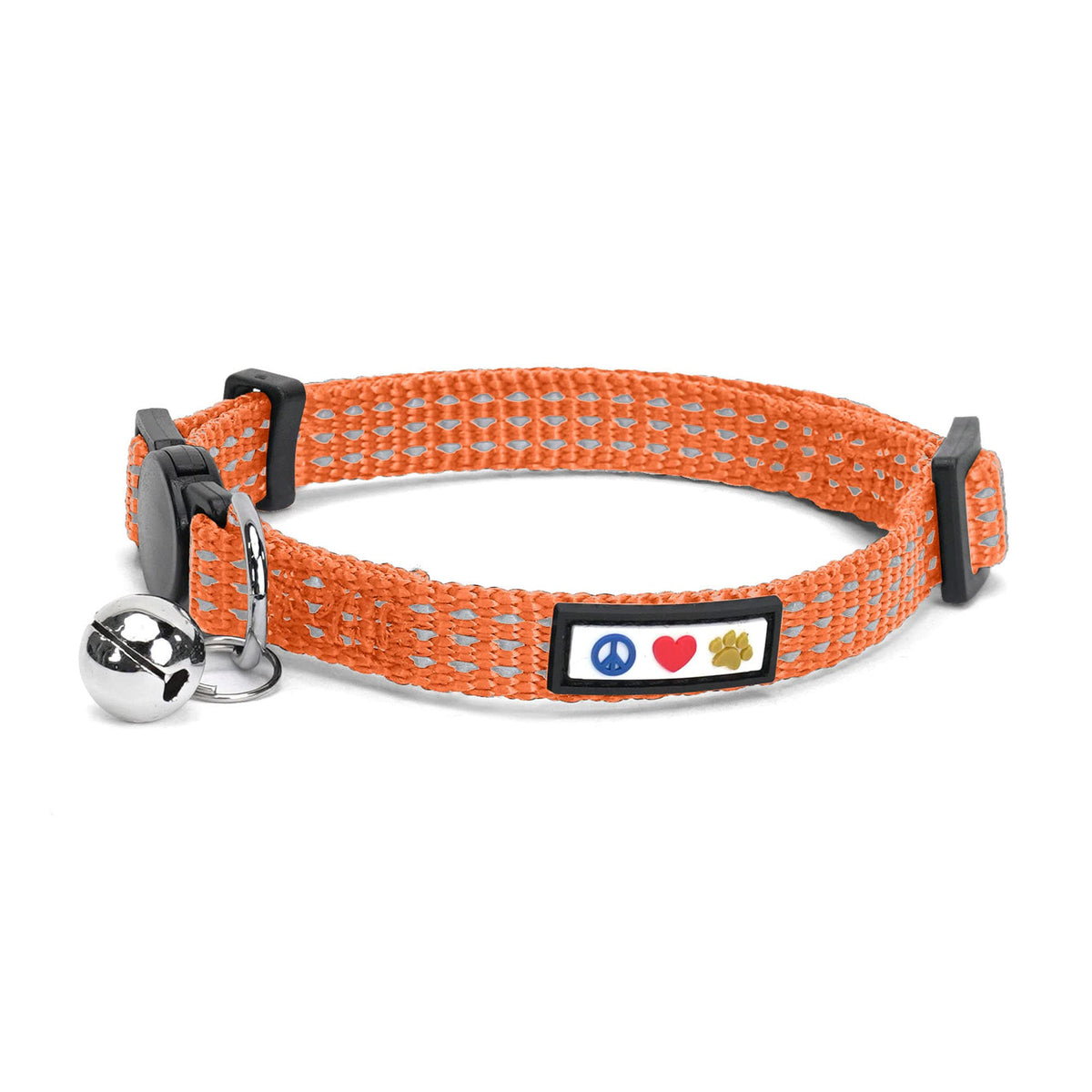 Pawtitas Reflective Red Cat Collar with Safety Buckle and Removable Bell for Kitten and Cats