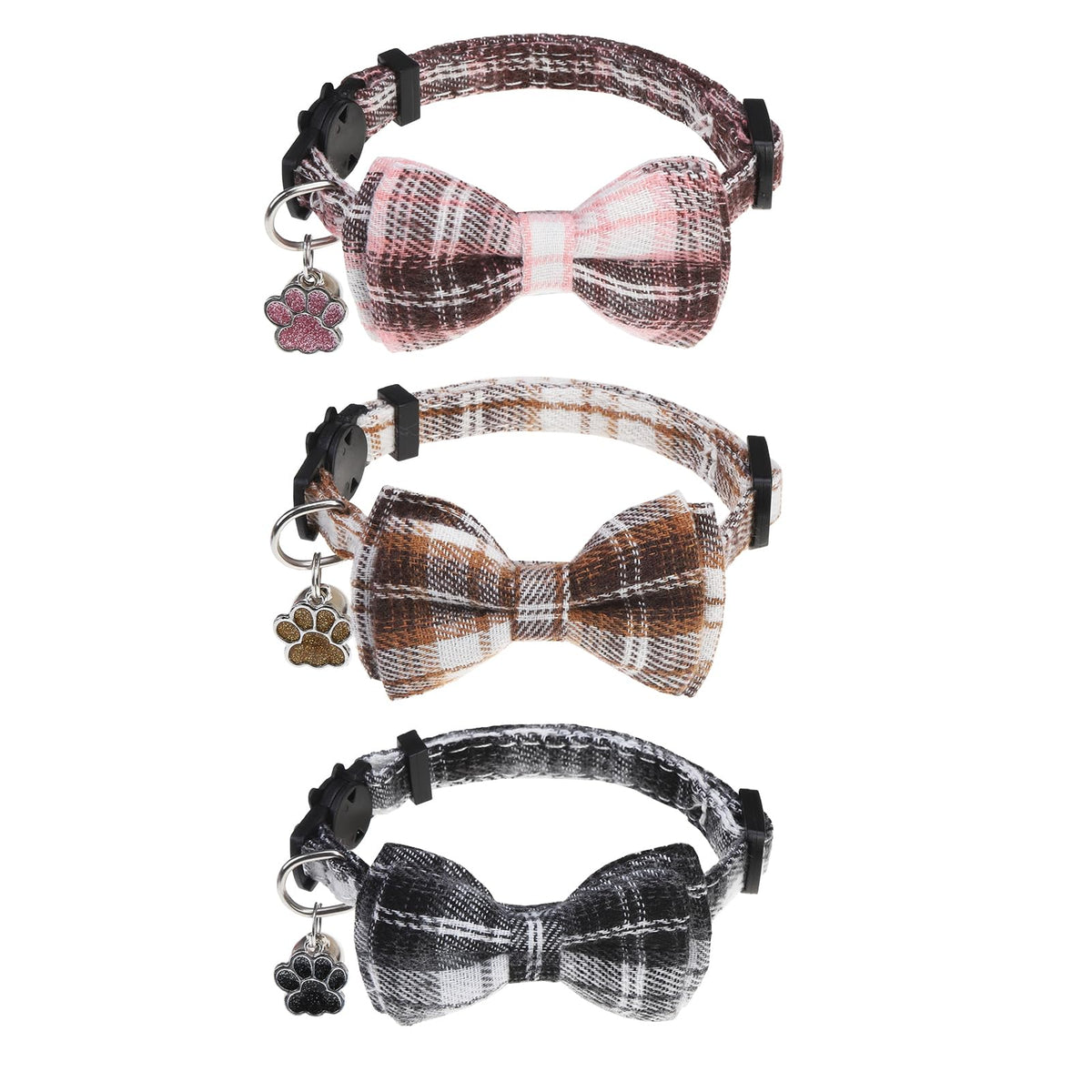 PUPTECK Cat Collar Breakaway with Bells, Kitten Outfit