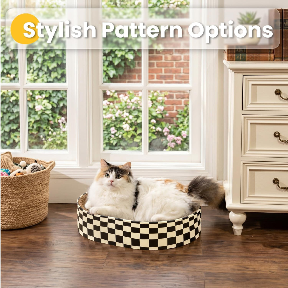 Conlun Oval Cat Scratcher Bed | Scratching Bowl Lounge for Kittens | Medium