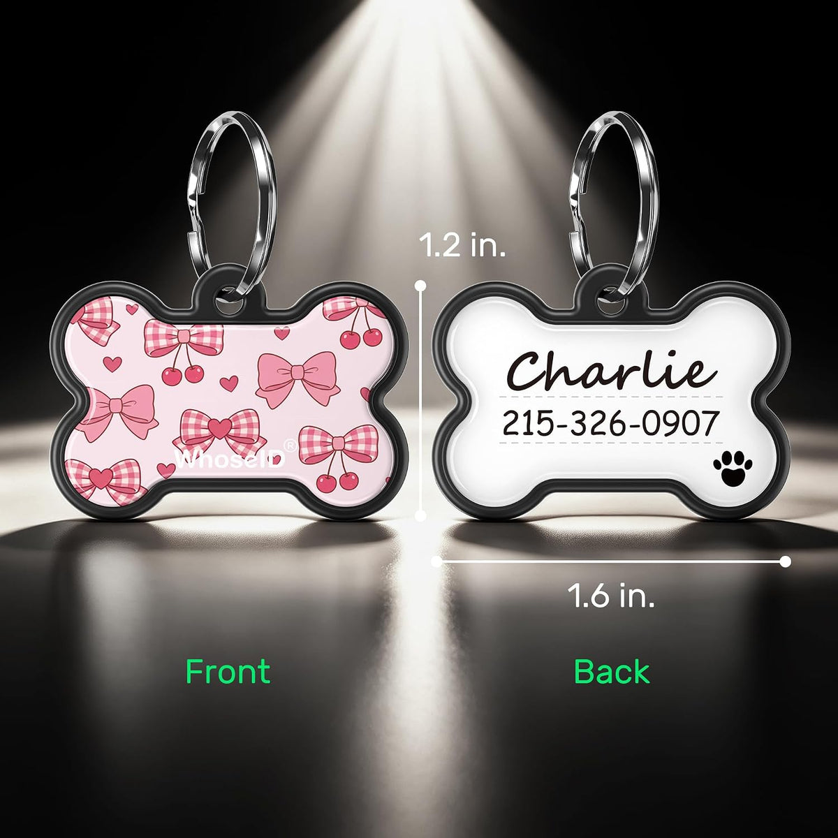 Personalized Dog Collar and Dog Tag Set,Comfortable for Small Medium Dogs