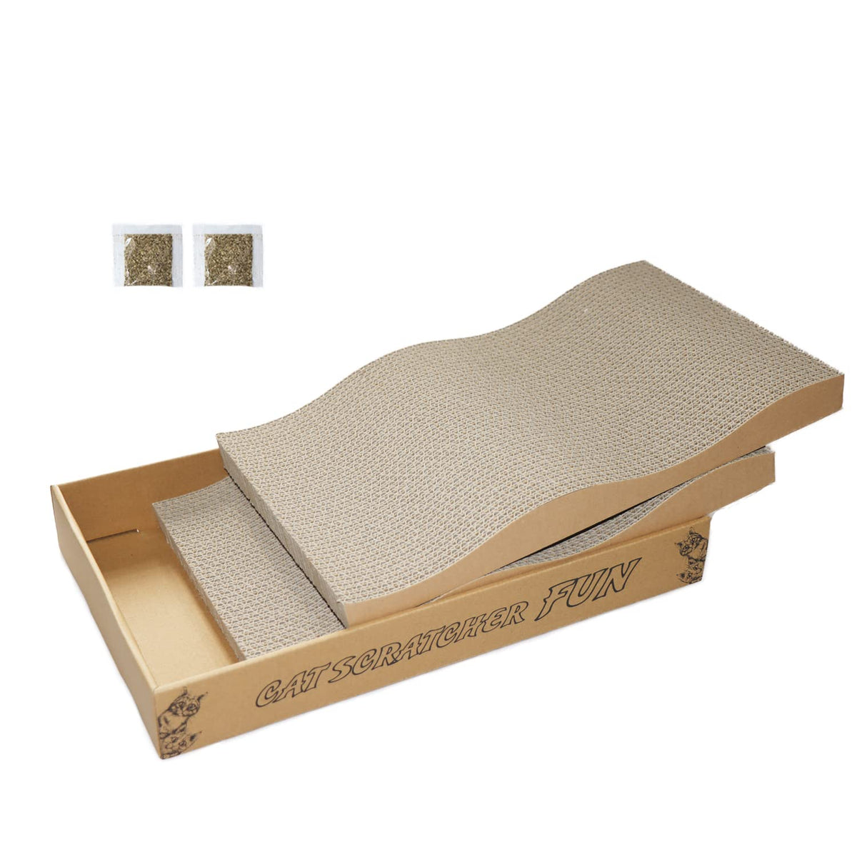Cat Scratcher Cardboard Scratch Pad for Indoor Cats and Kitty 5pcs