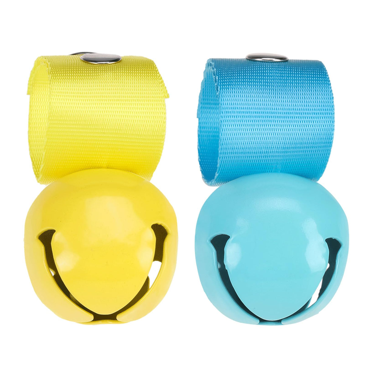 SCENEREAL Large Dog Collar Bell for Training, Hiking, Walking, Hunting, Pet Tracker, 2 Pack 1.5" Extra Loud Pet Bell for Save Wildlife and Birds (Bear Bell, Cow Bell) Gold | Silver