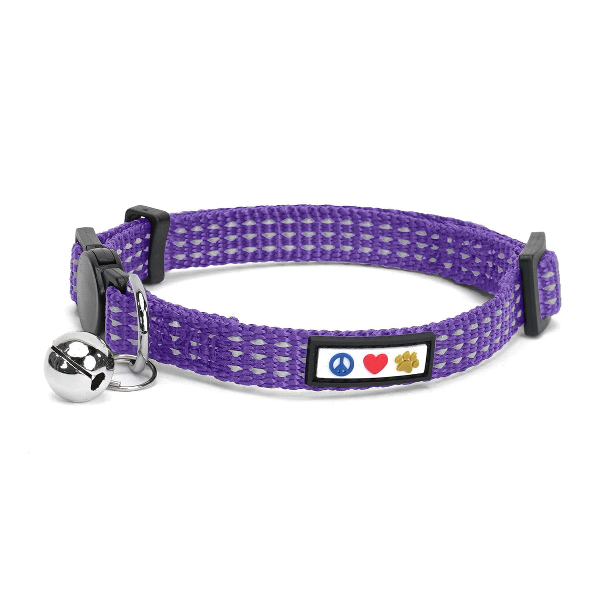 Pawtitas Reflective Red Cat Collar with Safety Buckle and Removable Bell for Kitten and Cats