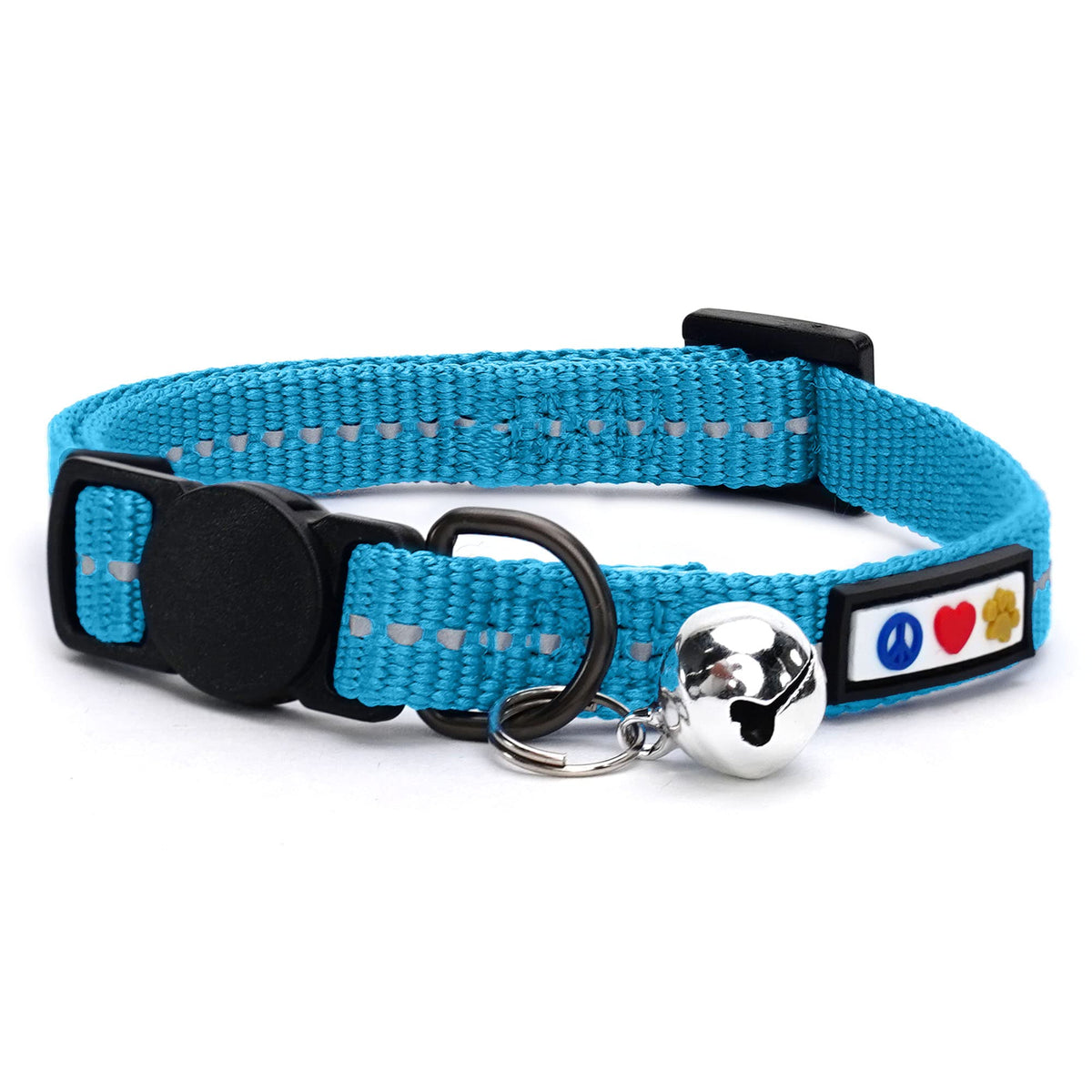 Pawtitas Reflective Red Cat Collar with Safety Buckle and Removable Bell for Kitten and Cats