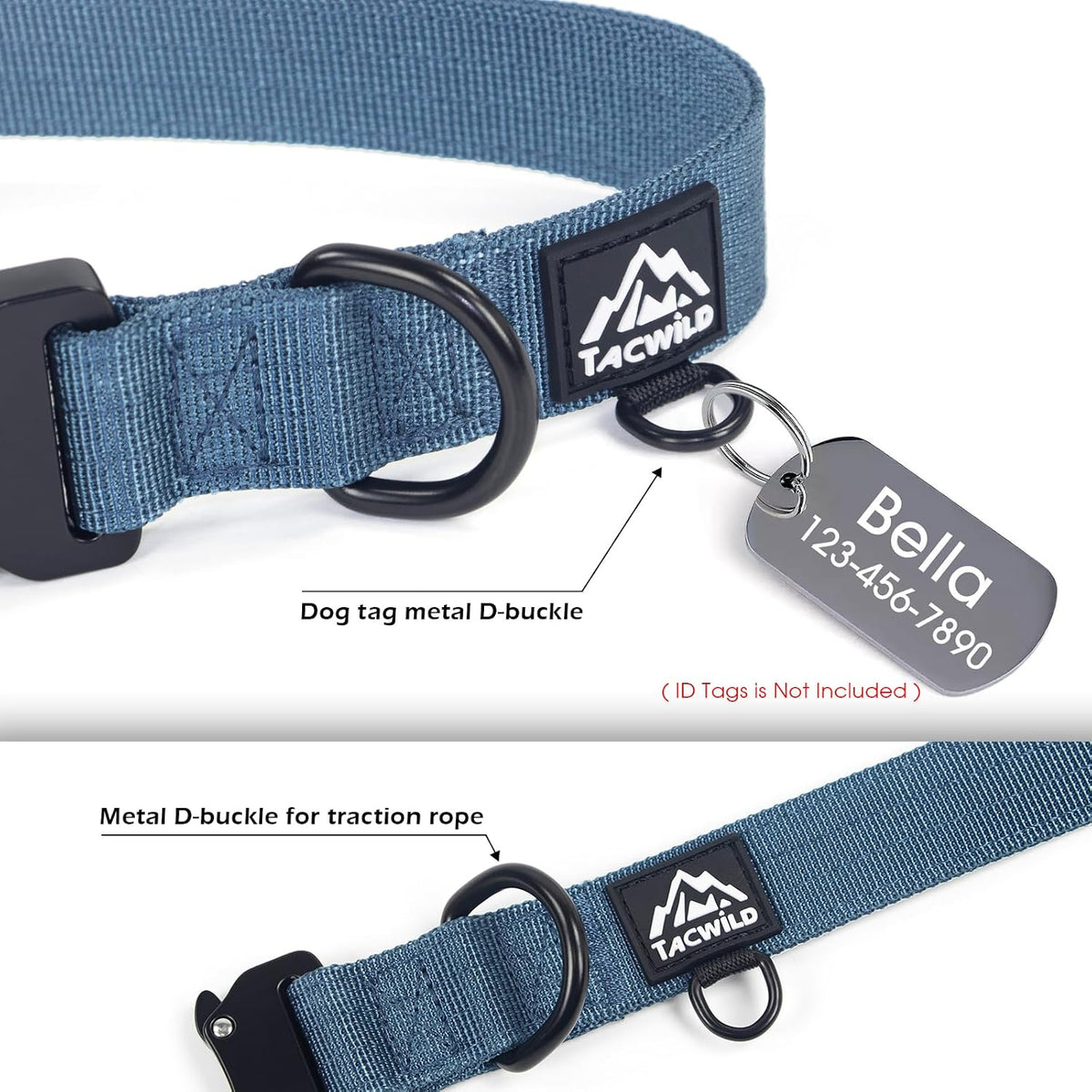 Dog Collar for Large Medium Dogs Heavy Duty Nylon Tactical Training