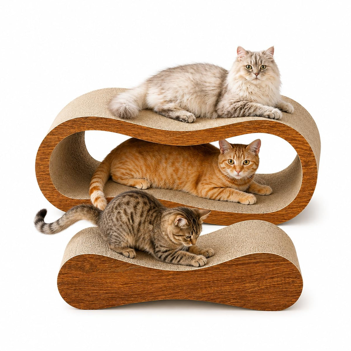 Simple Deluxe Cat Scratcher, 2 in 1 Cat Scratching Board, Cat Cardboard, Scratch Lounger, Large, 27.56 x9.45 x8.86 inch