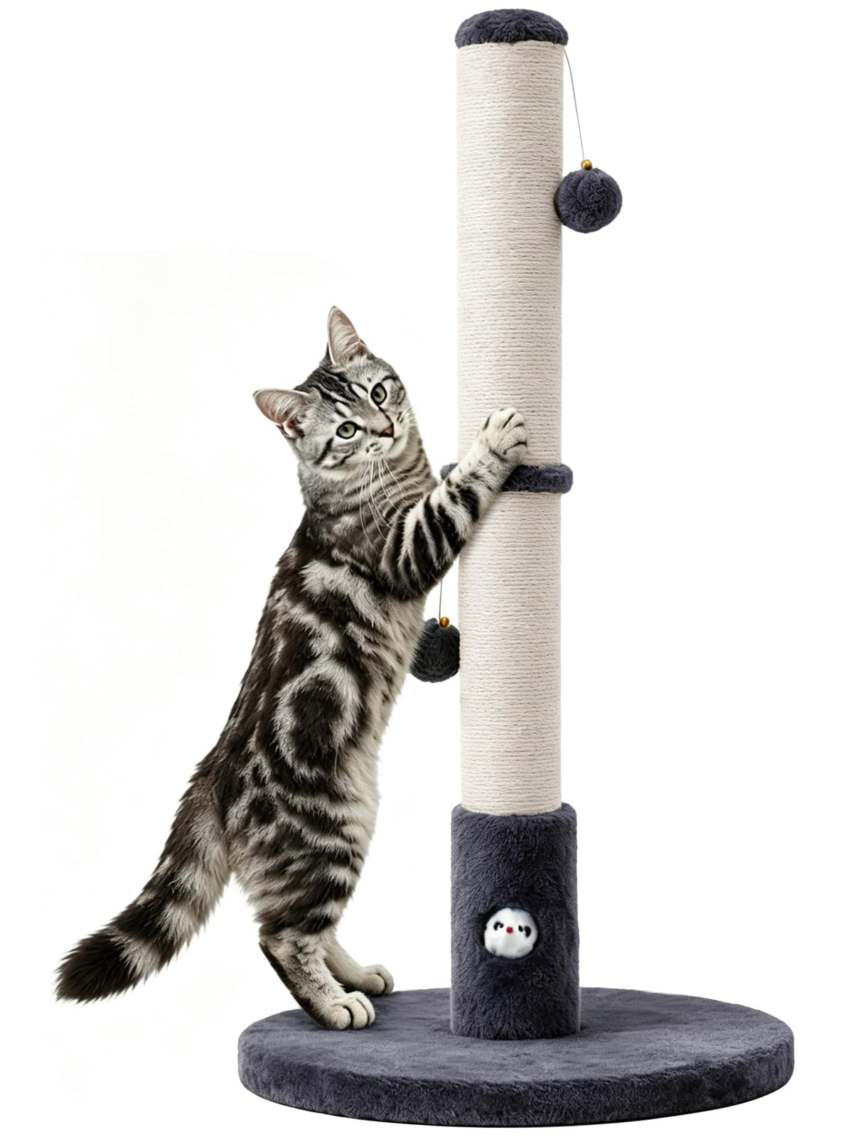 Woochpet Funny Cat Scratching Posts Sturdy Scratcher Posts 33'' Green