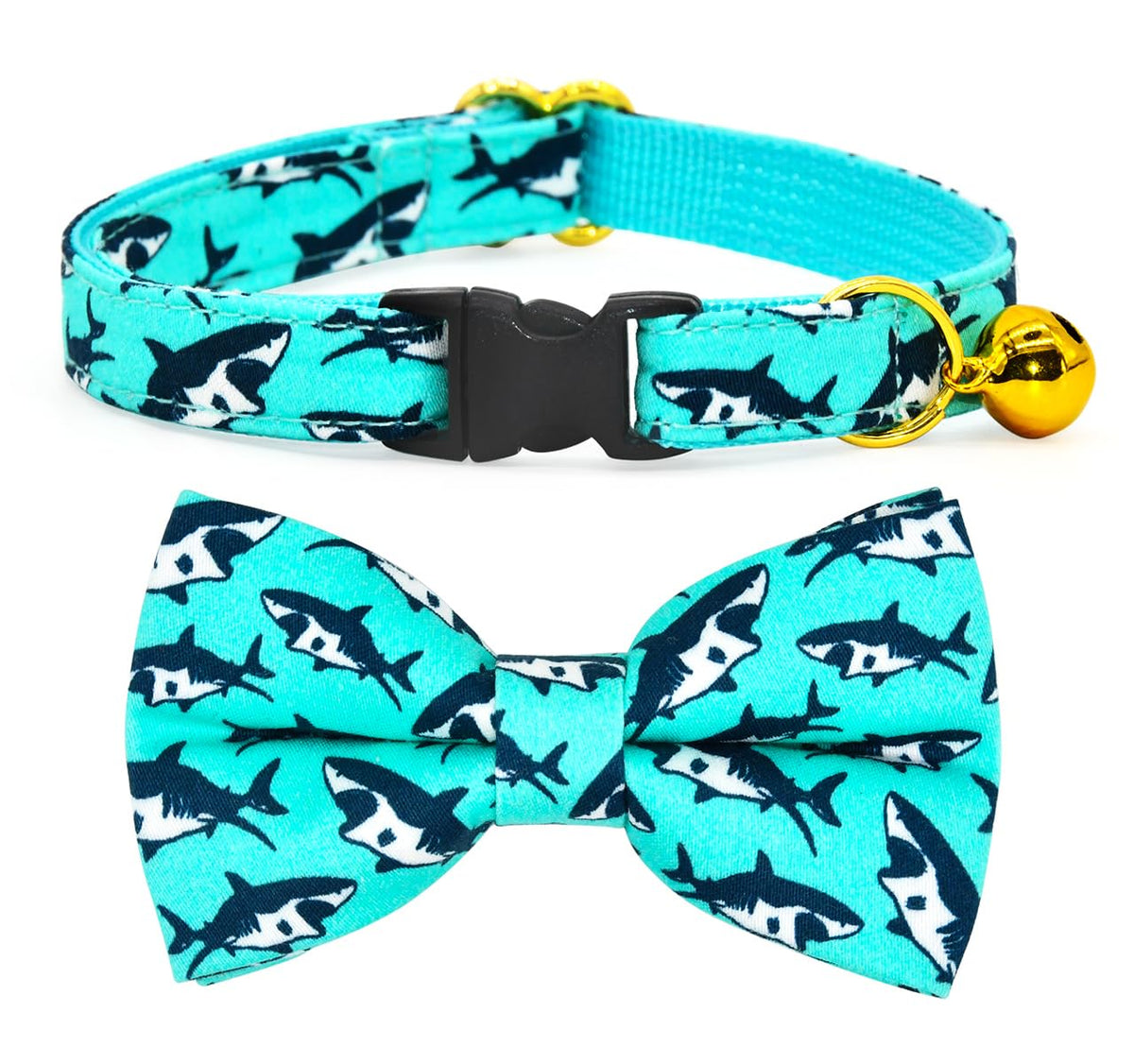 Cheese Cat Bow Tie Collar, Blue & Yellow Cheese Pattern, Wedding/Birthday/Festivals Cat Collar, Quick Release Safety Breakaway Collar