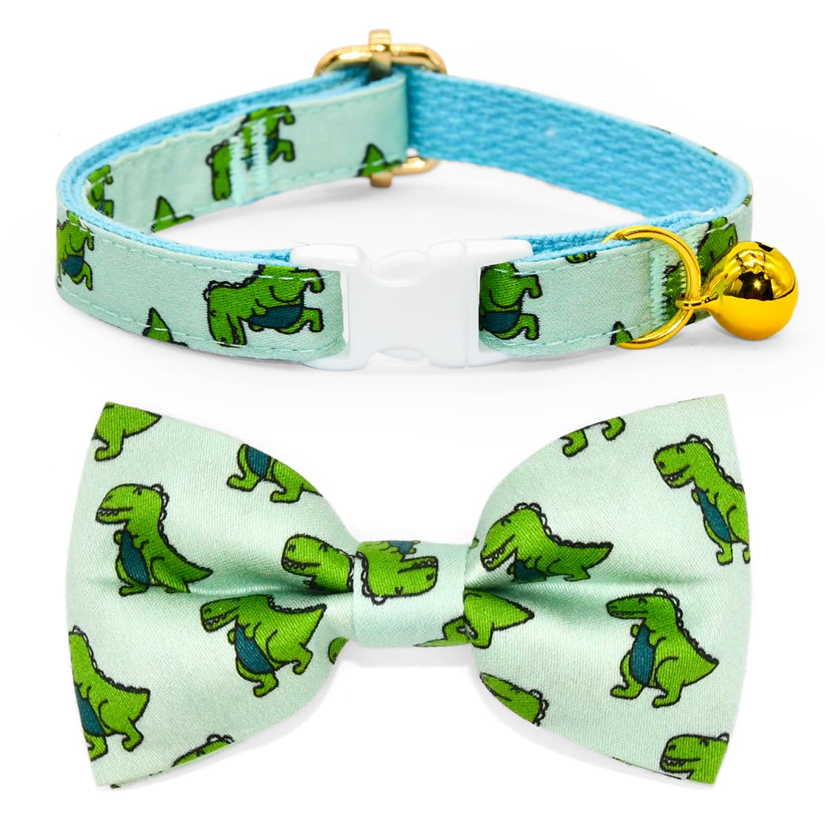 Cheese Cat Bow Tie Collar, Blue & Yellow Cheese Pattern, Wedding/Birthday/Festivals Cat Collar, Quick Release Safety Breakaway Collar