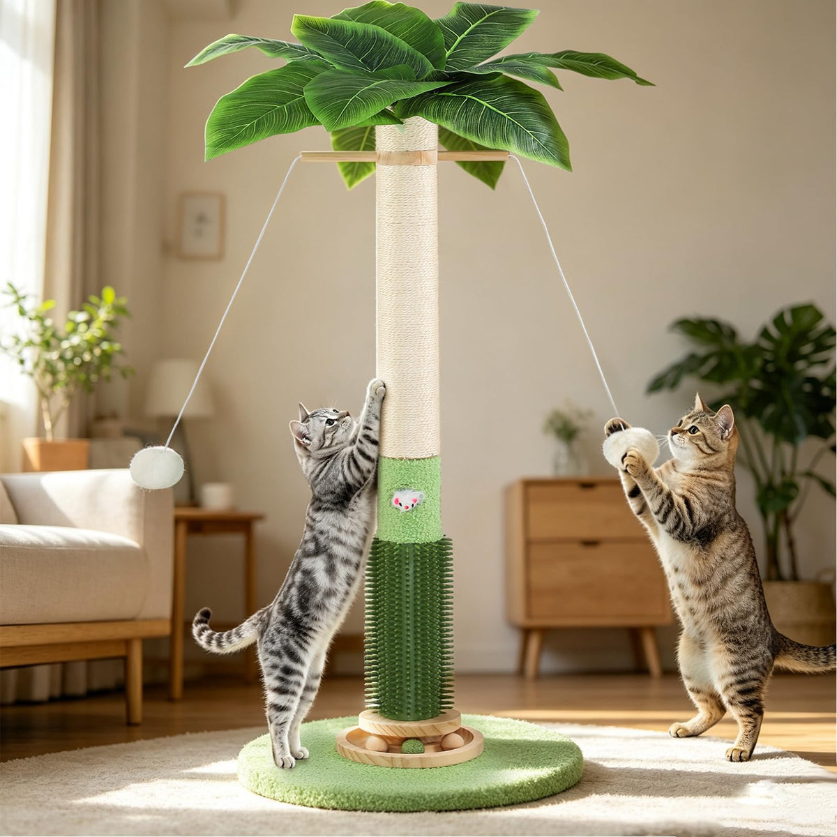45'' Tall Cat Scratching Post Tree,Heavy Duty Scratcher for Indoor