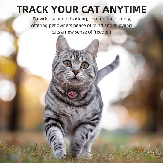 Waterproof Airtag Cat Collar, Breakaway Cat Airtag Collar with Bell