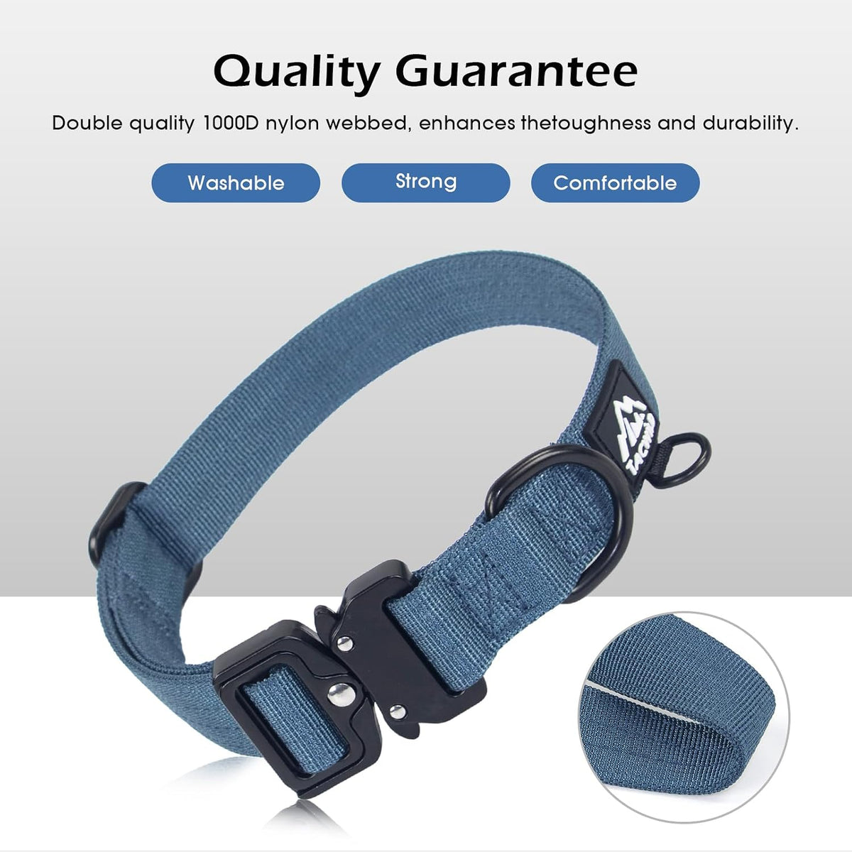 Dog Collar for Large Medium Dogs Heavy Duty Nylon Tactical Training