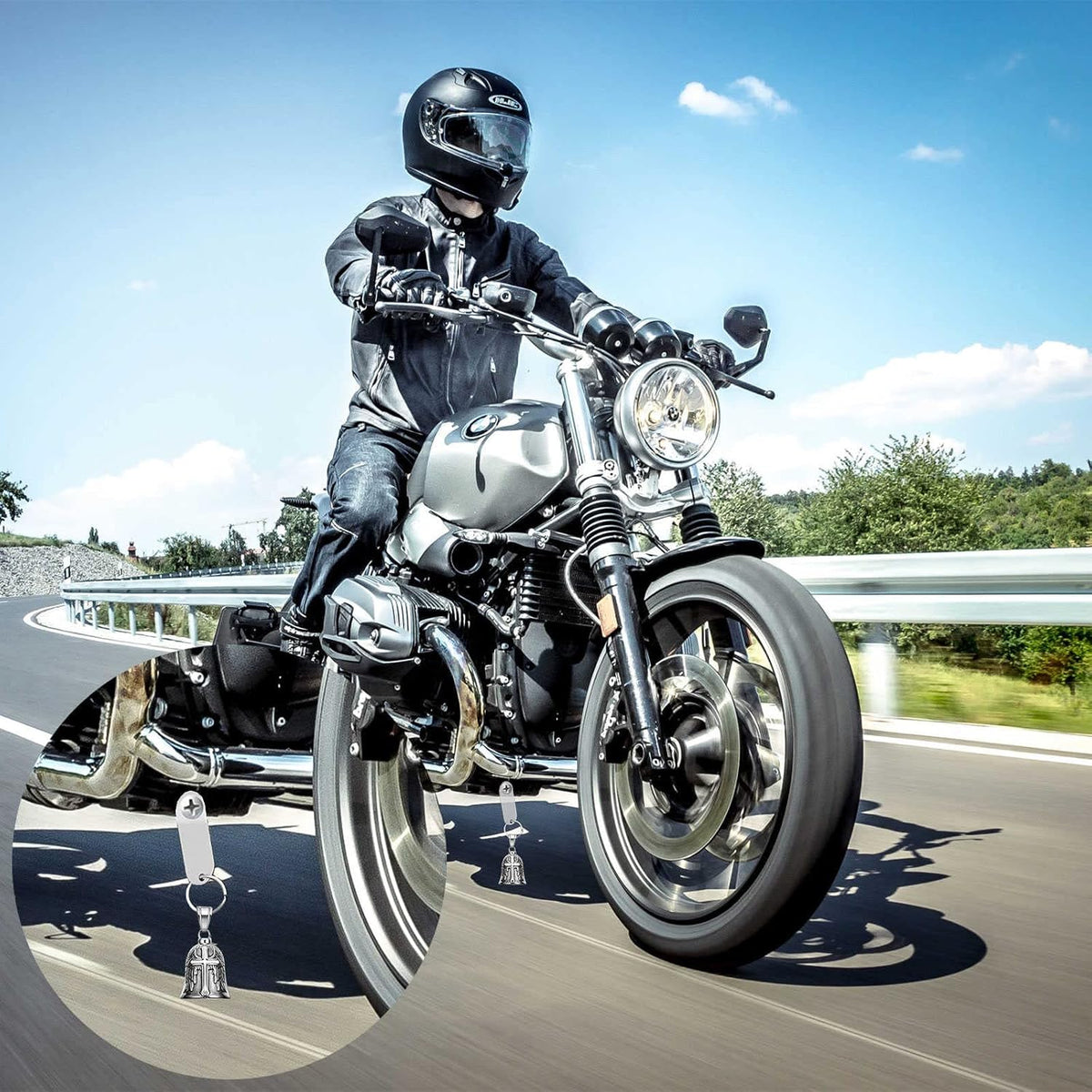 Motorcycle Bell Guardian Angel Gremlin Lucky Charm Gift For Riders
